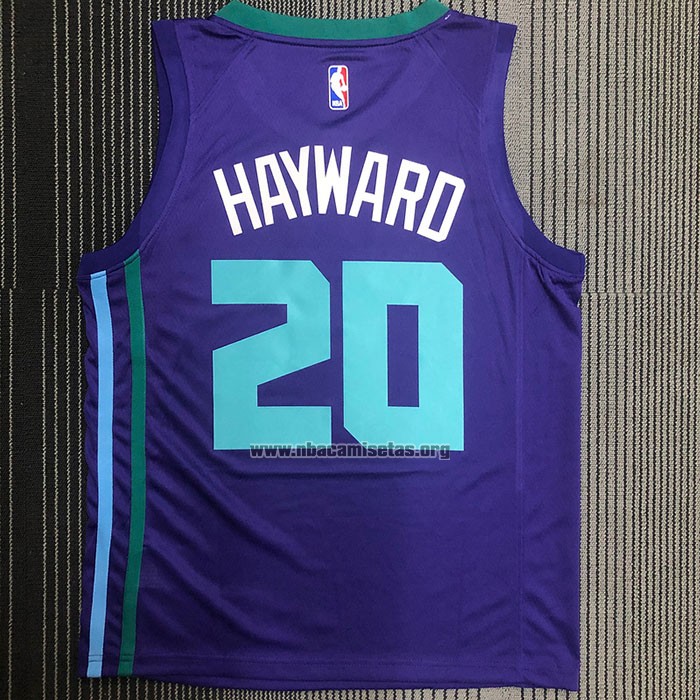 Camiseta Charlotte Hornets Gordon Hayward NO 20 Statement 2020-21 Violeta